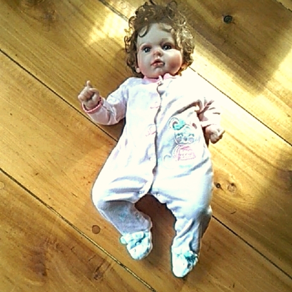 Adorable Reborn Baby Doll in Pink Onesie
